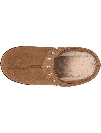 Chaussons mules semelle plateforme 3,5 cm femme