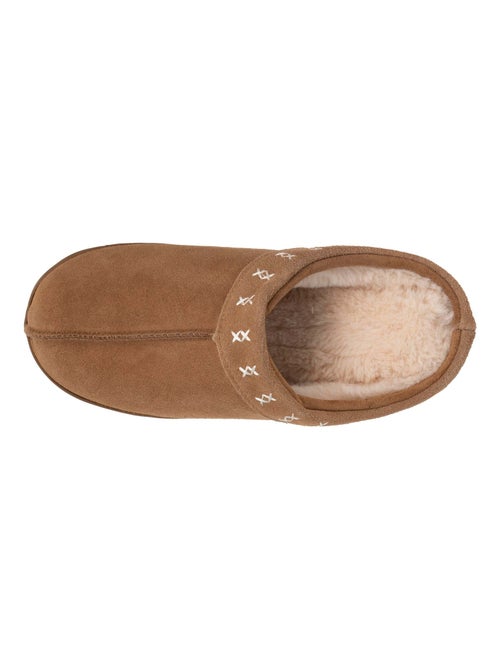 Chaussons mules semelle plateforme 3,5 cm femme Isotoner - Kiabi