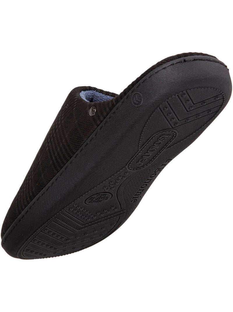 Chaussons mules semelle très confortable homme isotoner Noir Marron - Kiabi