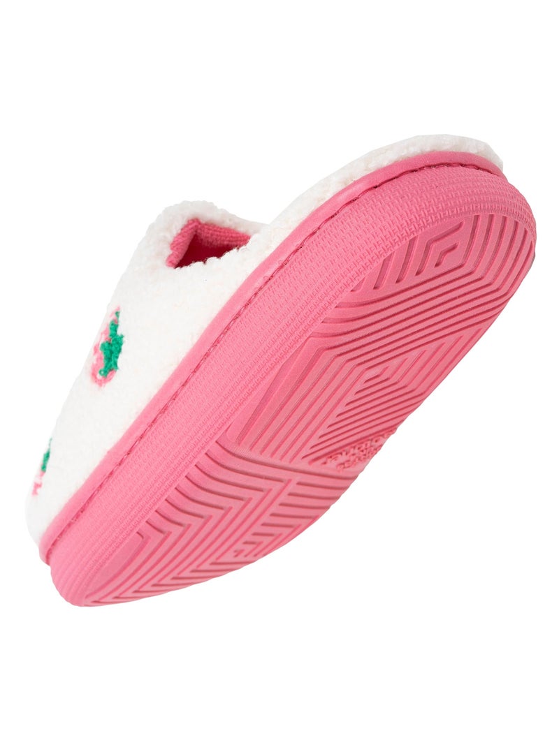 Chaussons mules sherpa fraise, semelle bloup XTRA fille Isotoner Ivoire - Kiabi