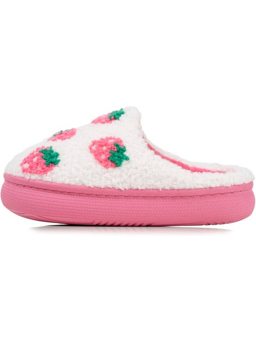 Chaussons mules sherpa fraise, semelle bloup xtra fille isotoner - Kiabi Chaussons mules sherpa fraise, semelle bloup xtra fille isotoner - Kiabi