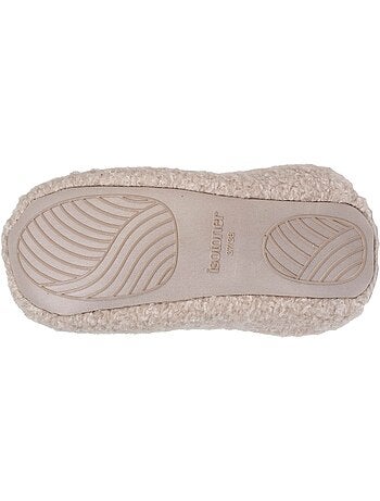 Chaussons mules sherpa, semelle antidérapante femme