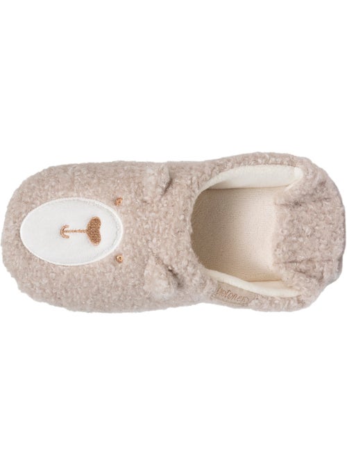 Chaussons mules sherpa, semelle antidérapante femme isotoner - Kiabi