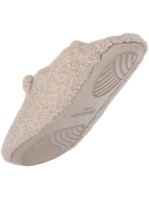Chaussons mules sherpa, semelle antidérapante femme isotoner - Kiabi