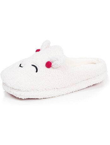 Chaussons mules sherpa, semelle gomme ultra souple femme isotoner