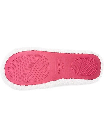 Chaussons mules sherpa, semelle gomme ultra souple femme isotoner