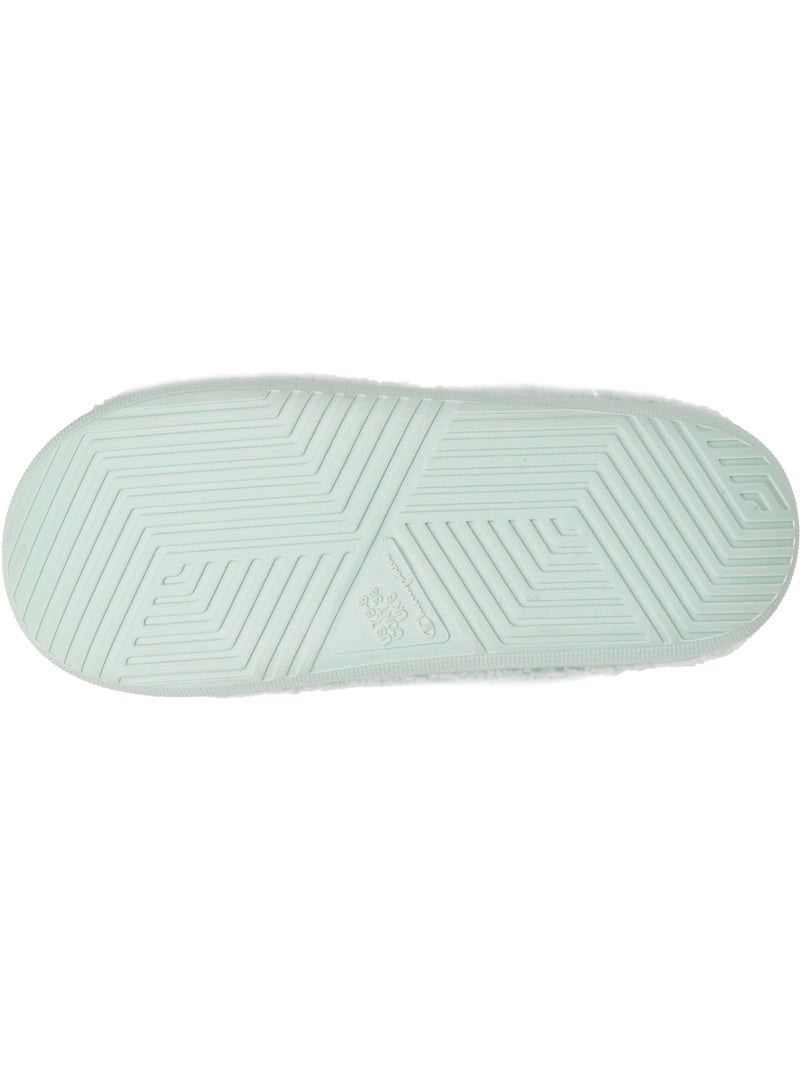 Chaussons mules sherpa stylé et chaud confort douillets femme Champion Vert d'eau - Kiabi
