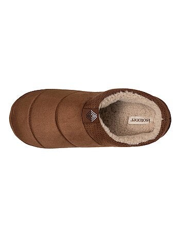 Chaussons mules suédine - semelle gomme ultra souple homme Isotoner
