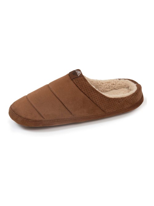 Chaussons mules suédine - semelle gomme ultra souple homme Isotoner - Kiabi
