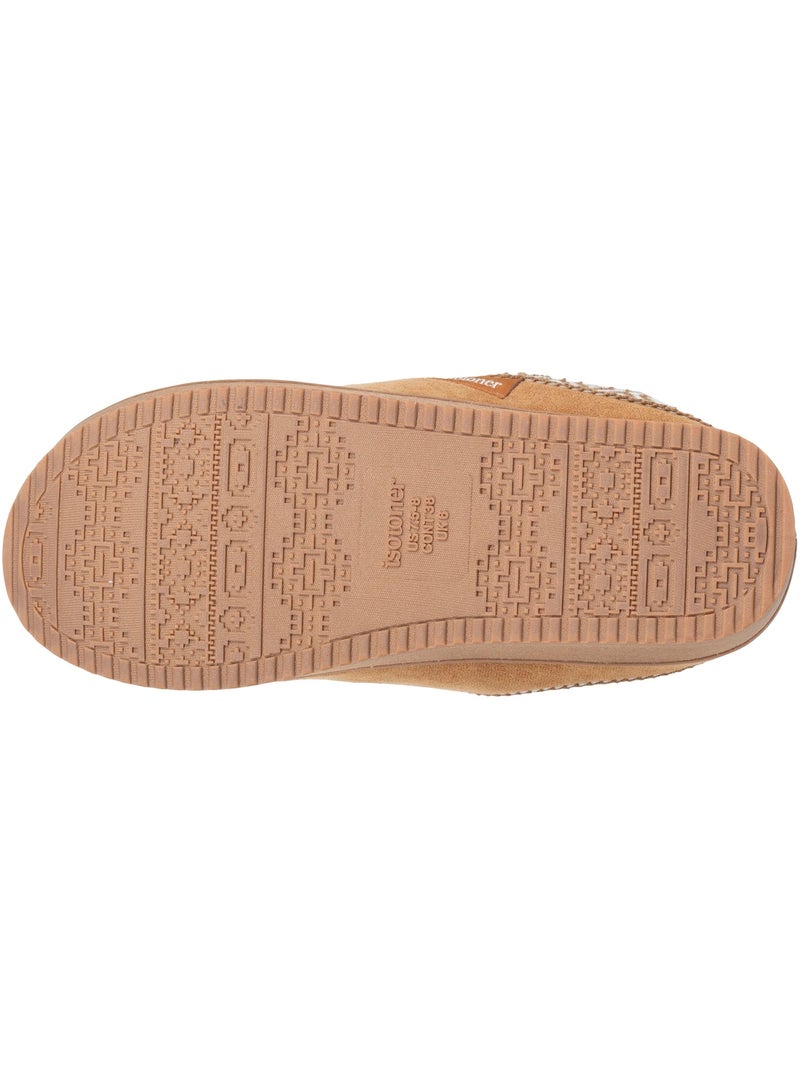 Chaussons mules suédine à semelle compensé de 3,5 cm, femme Isotoner Camel - Kiabi