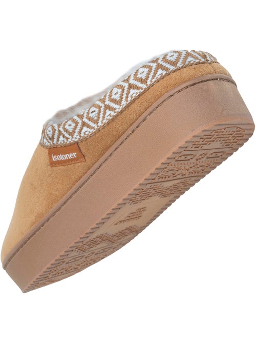 Chaussons mules suédine à semelle compensé de 3,5 cm, femme Isotoner - Kiabi Chaussons mules suédine à semelle compensé de 3,5 cm, femme Isotoner - Kiabi