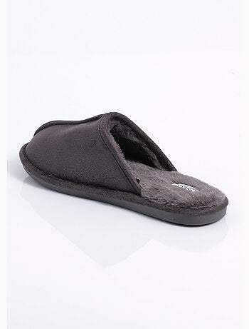 Chaussons mules suédine chauds fourrés - AFIBEL