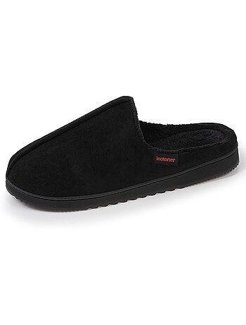 Chaussons mules suédine, confortables homme isotoner