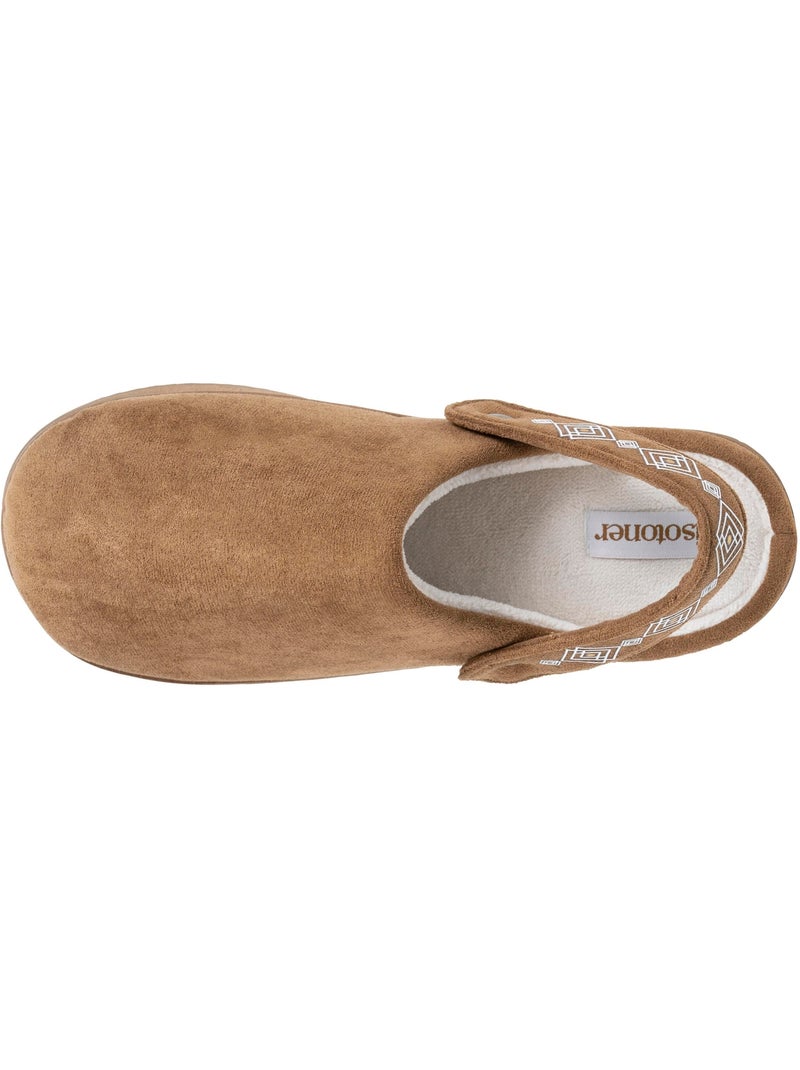 Chaussons mules suédine plateforme de 3,5 cm, confort femme Camel - Kiabi