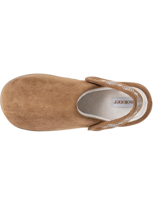 Chaussons mules suédine plateforme de 3,5 cm, confort femme Isotoner - Kiabi