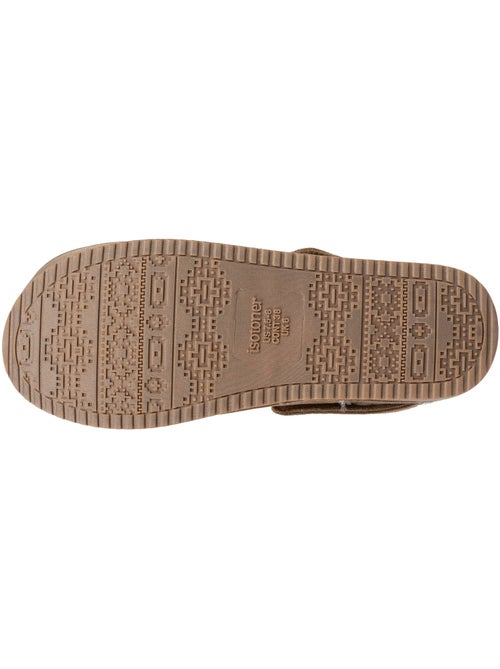 Chaussons mules suédine plateforme de 3,5 cm, confort femme Isotoner - Kiabi