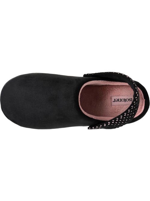 Chaussons mules suédine plateforme de 3,5 cm, confort femme Isotoner - Kiabi