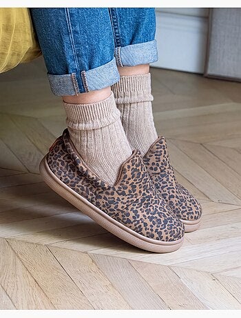 Chaussons mules suédine semelle bloup extra confort femme isotoner
