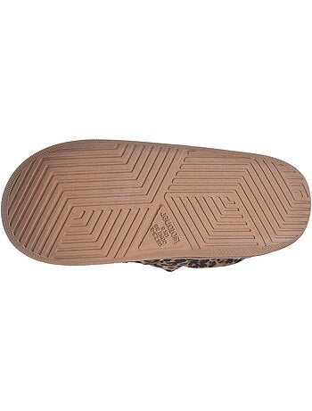 Chaussons mules suédine semelle bloup extra confort femme isotoner