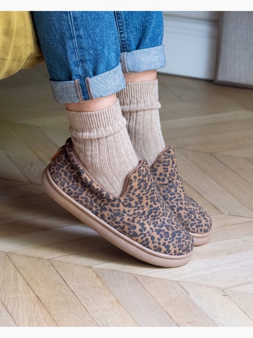 Chaussons mules suédine semelle bloup extra confort femme isotoner - Kiabi