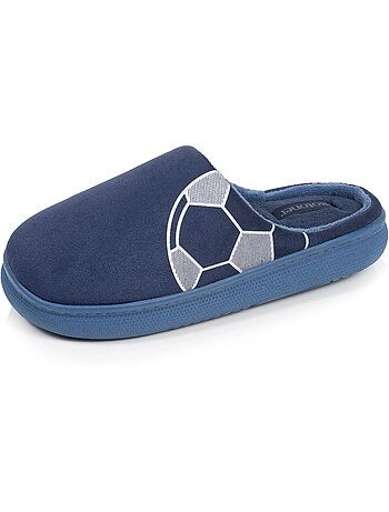 Chaussons mules suédine semelle bloup extra confort garçon isotoner