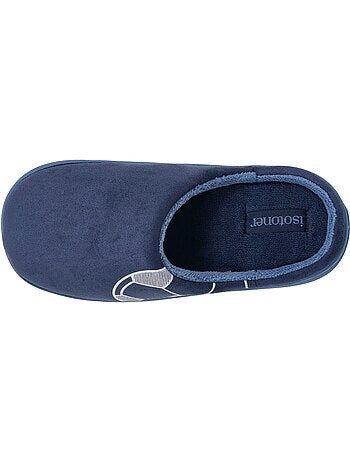 Chaussons mules suédine semelle bloup extra confort garçon isotoner