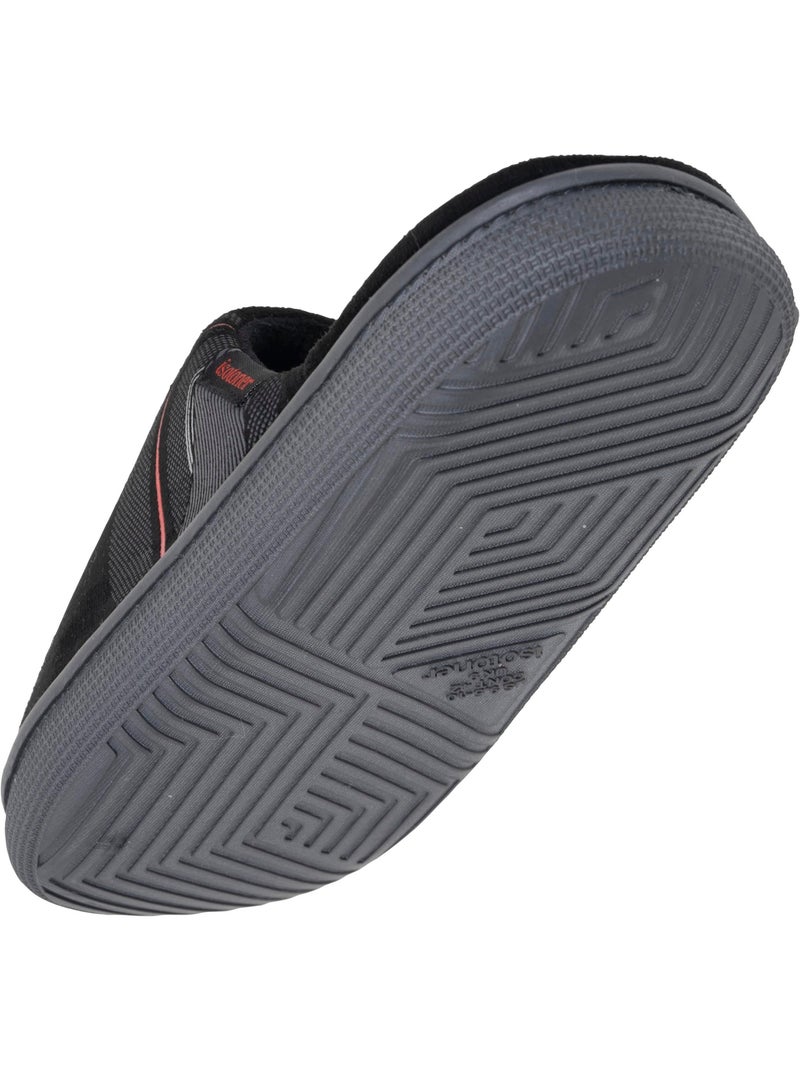 Chaussons mules suédine semelle bloup extra confort homme isotoner Noir - Kiabi