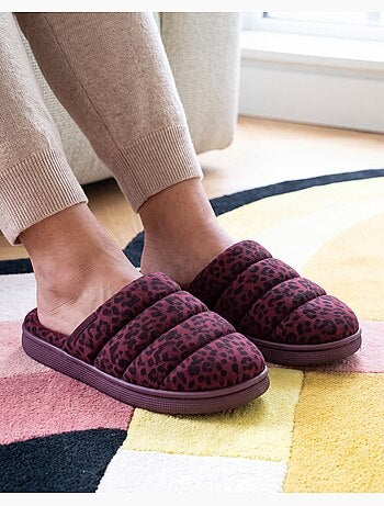Chaussons mules suédine semelle bloup xtra confort femme