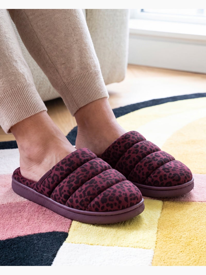 Chaussons mules suédine semelle bloup xtra confort femme Bordeaux - Kiabi