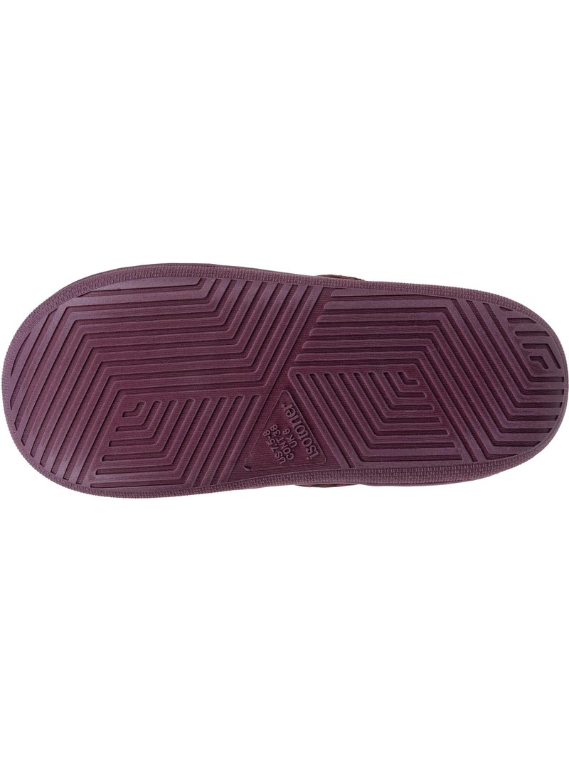 Chaussons mules suédine semelle bloup XTRA Confort femme Isotoner Bordeaux - Kiabi