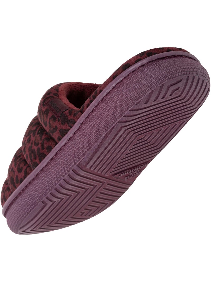Chaussons mules suédine semelle bloup XTRA Confort femme Isotoner Bordeaux - Kiabi