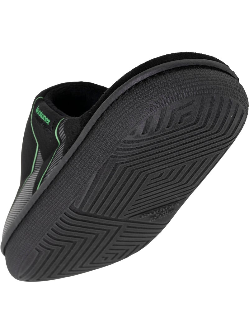 Chaussons mules suédine, semelle bloup XTRA confort homme Isotoner Noir - Kiabi