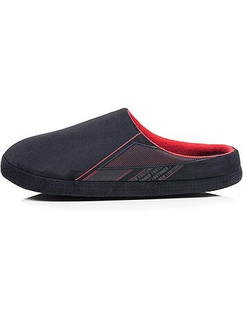 Chaussons mules suédine, semelle gomme ultra souple homme isotoner