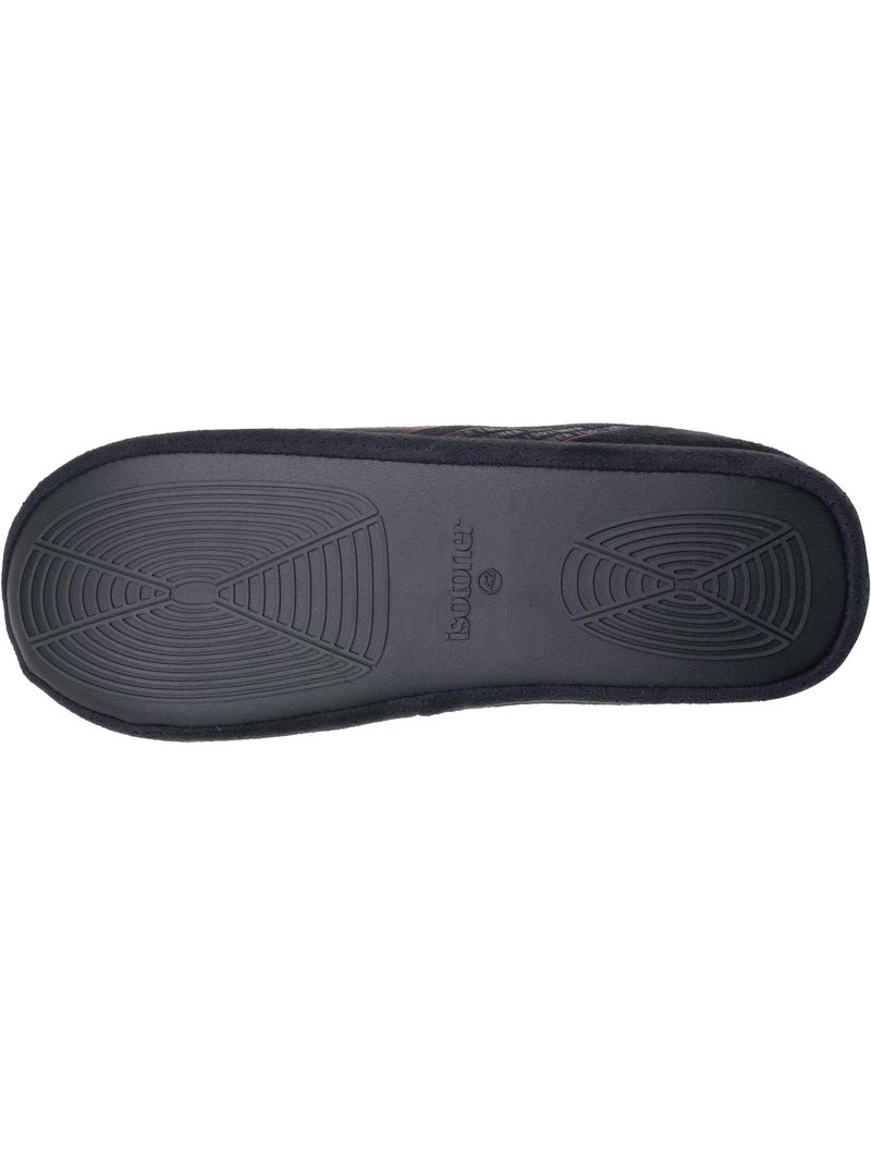 Chaussons mules suédine, semelle gomme ultra souple homme isotoner Noir - Kiabi