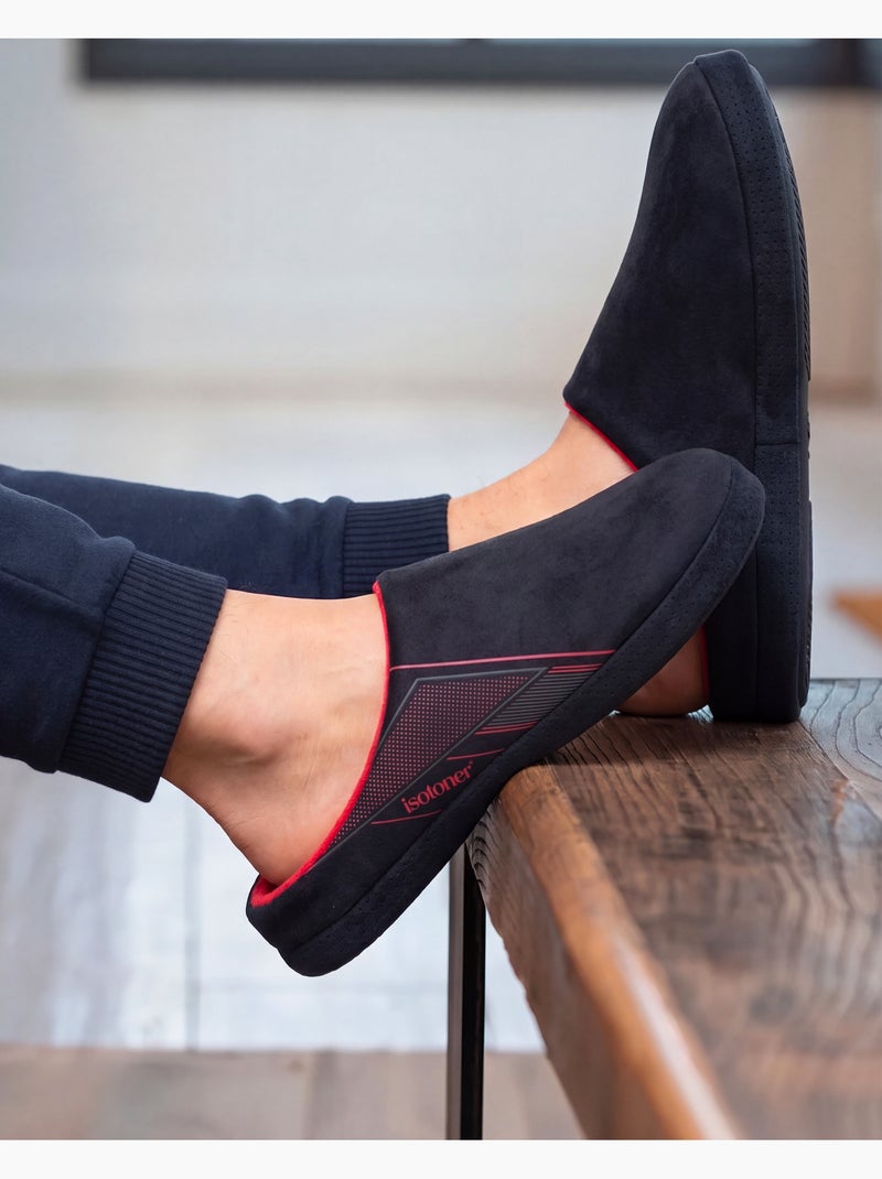 Chaussons mules suédine, semelle gomme ultra souple homme Noir - Kiabi