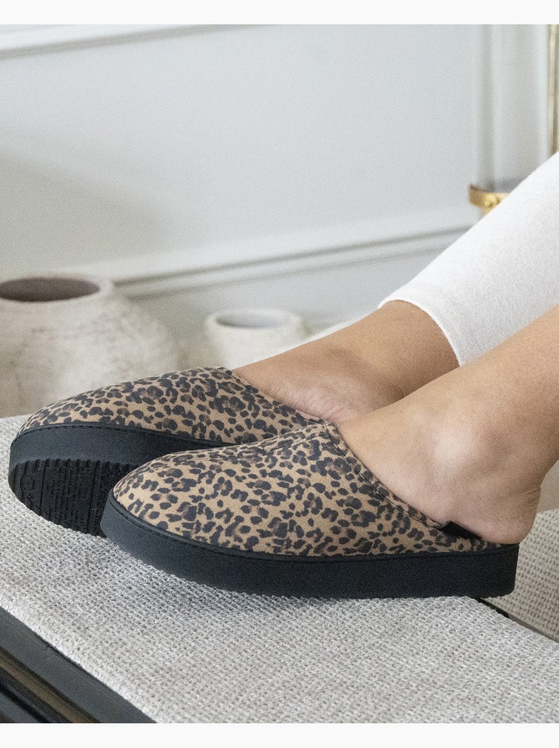 Chaussons mules suédine semelle plateforme femme Camel - Kiabi