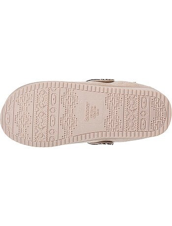 Chaussons mules suédine semelle plateforme femme isotoner