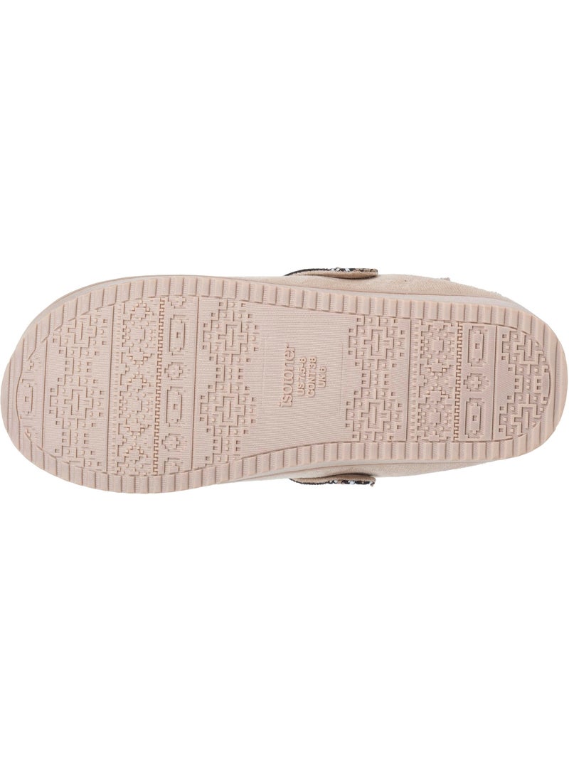 Chaussons mules suédine semelle plateforme femme Isotoner Beige - Kiabi