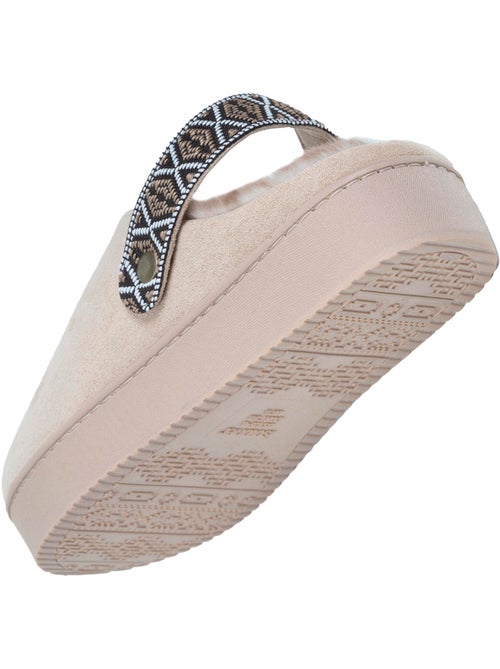 Chaussons mules suédine semelle plateforme femme Isotoner - Kiabi Chaussons mules suédine semelle plateforme femme Isotoner - Kiabi