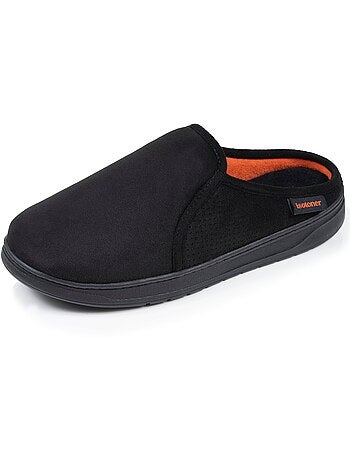 Chaussons mules suédine, semelle sport légère et homme Isotoner