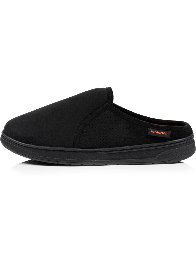 Chaussons mules suédine, semelle sport légère et homme Isotoner Noir - Kiabi
