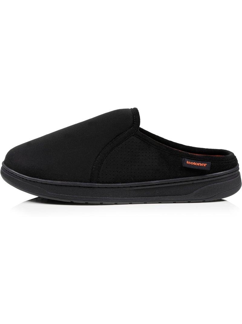 Chaussons mules suédine, semelle sport légère et homme Noir - Kiabi