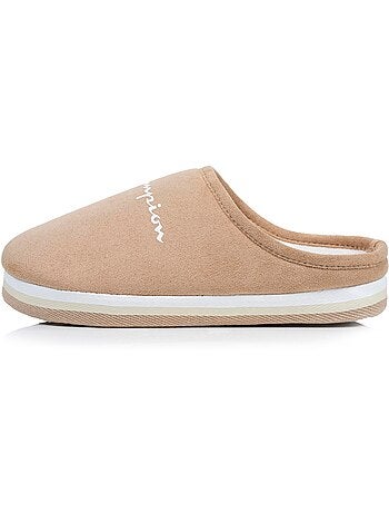 Chaussons mules jersey côtelé ultra confort moelleux femme