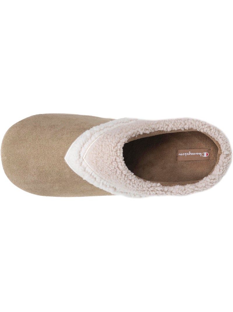Chaussons mules suédine ultra confort moelleux souple et homme Champion Beige/Blanc - Kiabi