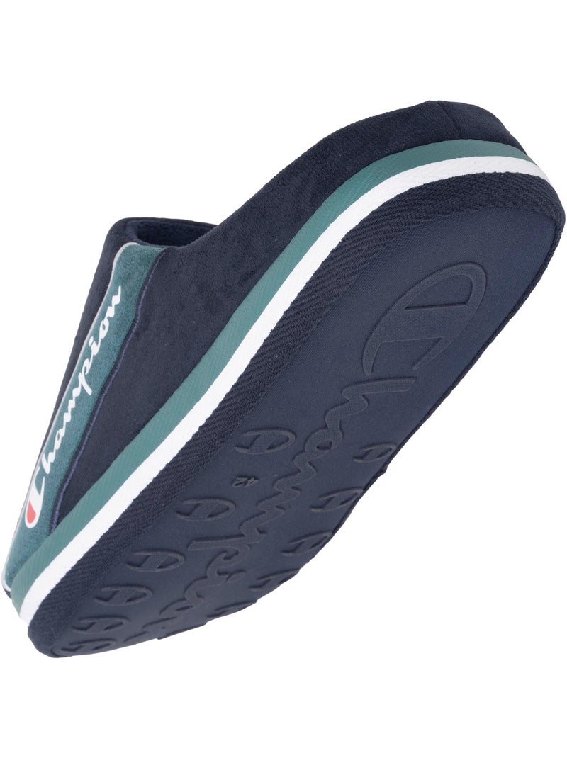 Chaussons mules suédine ultra confort moelleux souple et homme champion Bleu Vert - Kiabi