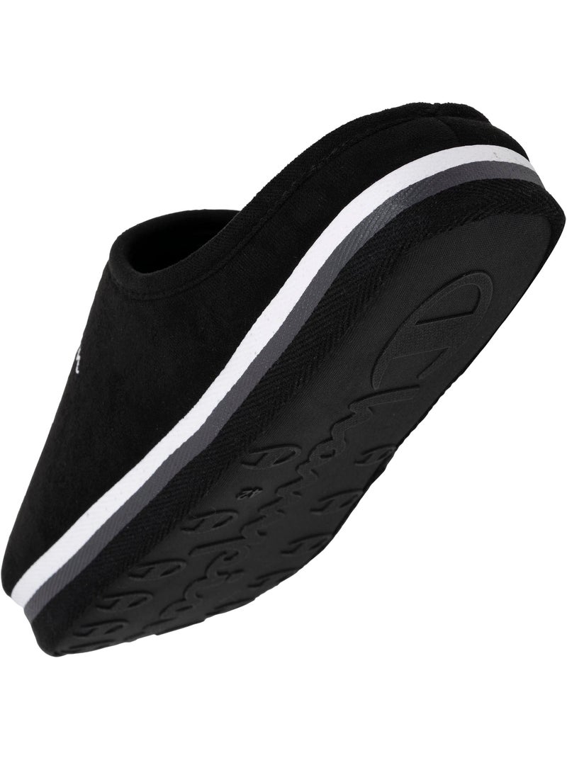 Chaussons mules suédine ultra confort moelleux souple et homme champion Noir - Kiabi