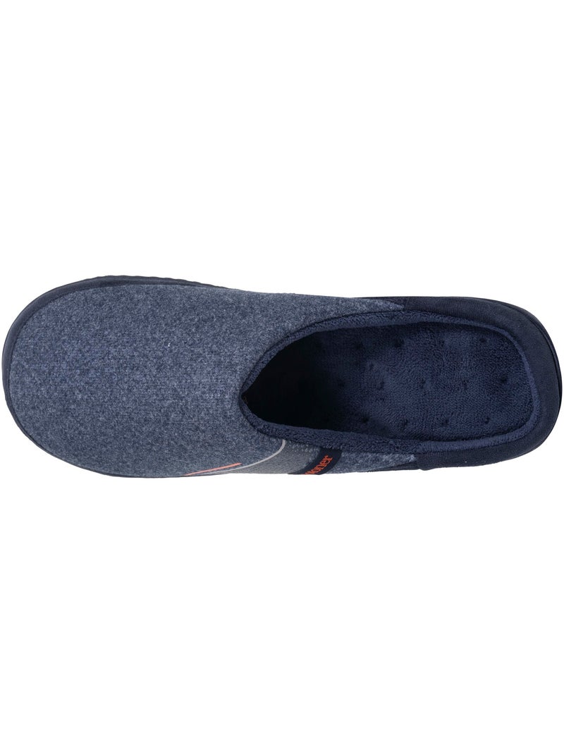 Chaussons mules suédine ultra doux, semelle ergonomique homme isotoner Bleu marine - Kiabi