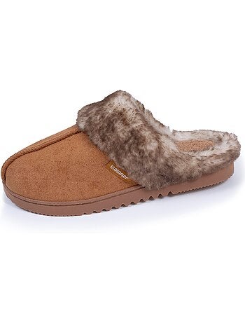 Chaussons mules suéfine, chauds femme
