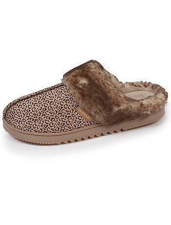 Chaussons mules suéfine, chauds femme Isotoner