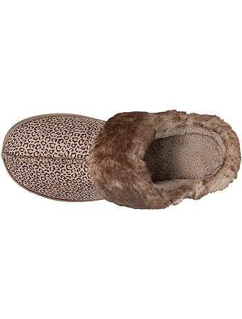 Chaussons mules suéfine, chauds femme Isotoner